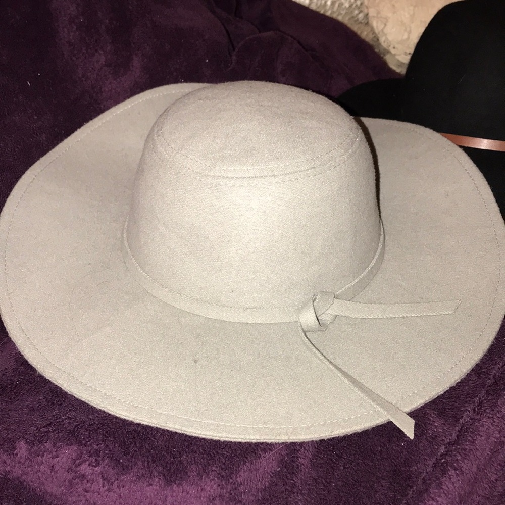 Grey Wool floppy hat